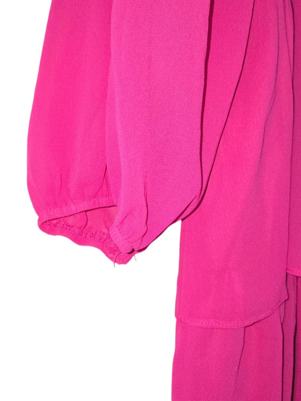 Hot Pink Smocked Ruffle Mini Dress | Romantic Cottagecore Style - Picture 7 of 11